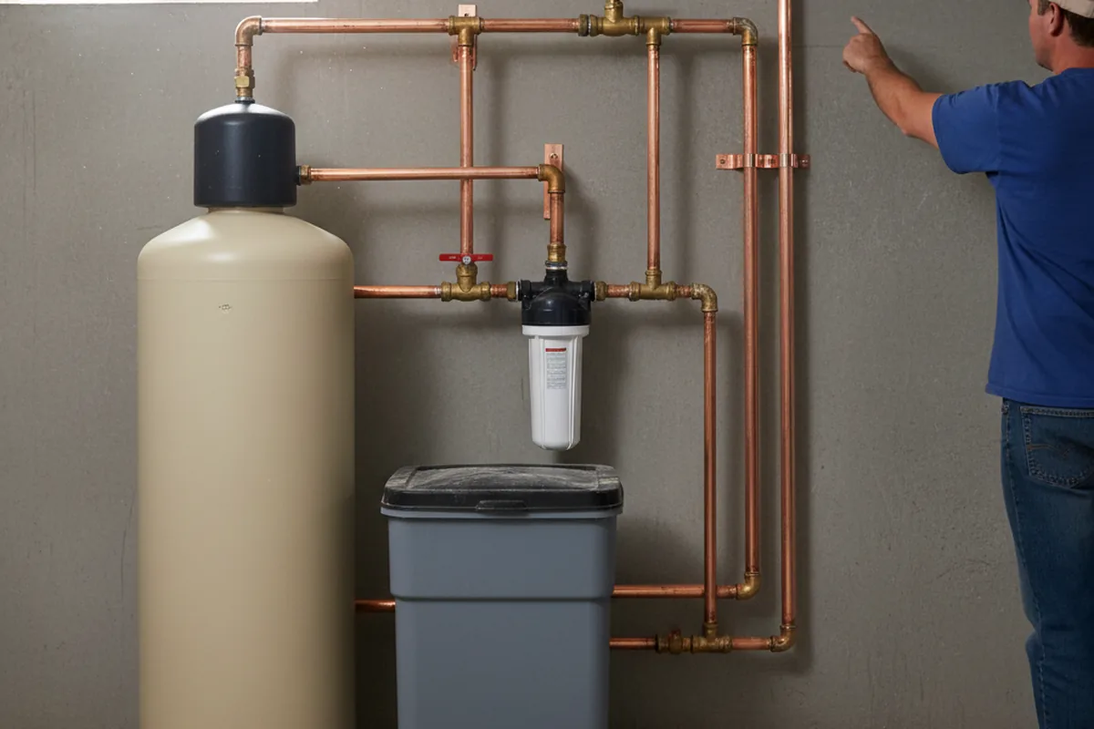 Whole-house water treatment system installed in Transfer